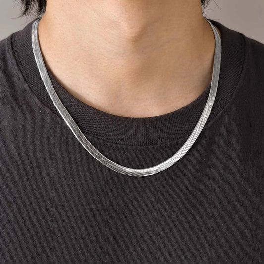 Silver Plated Snake Chain For Men - SubhagAlankar
