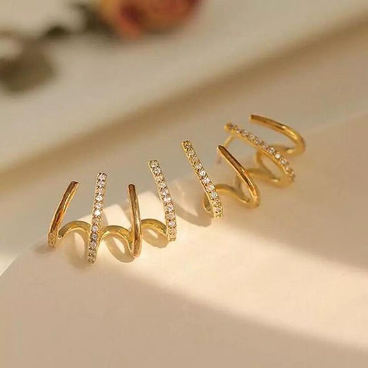 Minimalist Gold Ear Cuffs - SubhagAlankar