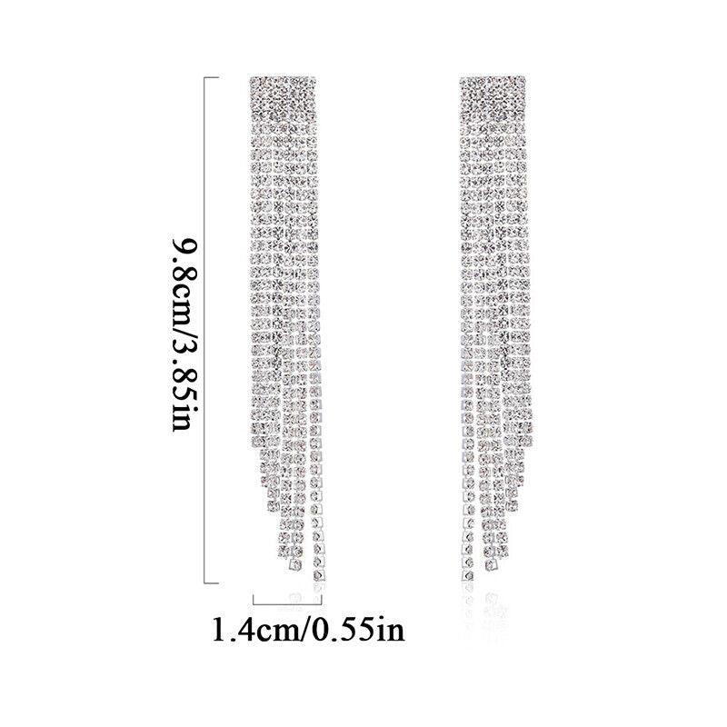 Party Rhinestone Tassel Earring - SubhagAlankar