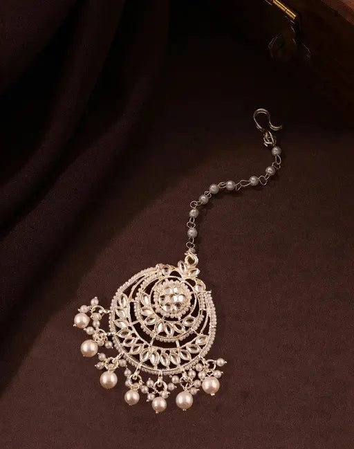 Chandni Pearl Chain Maangtika - SubhagAlankar