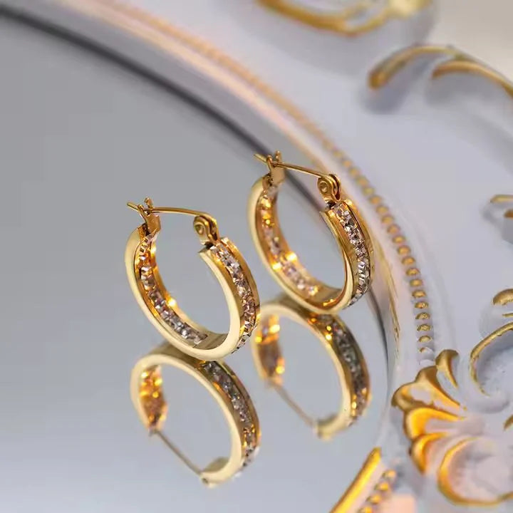 Approved By Pretty Girls Hoop - 18k Gold Plated