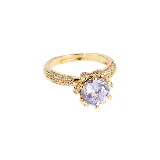 Golden Radiance Crystal Ring