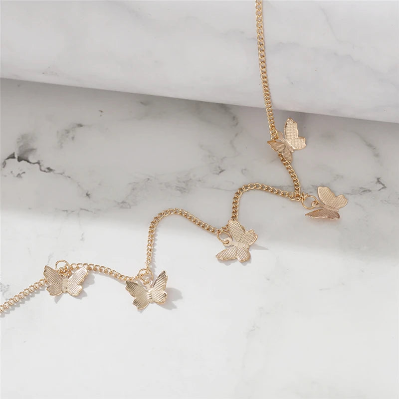 Gold-Plated Butterfly Charm Necklace