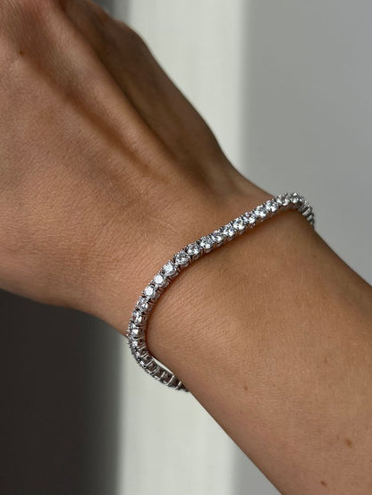 Diamond Tennis Silver Thin Wrist/ Baby Size bracelet