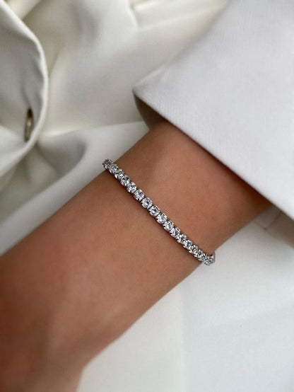 Diamond Tennis Silver Thin Wrist/ Baby Size bracelet