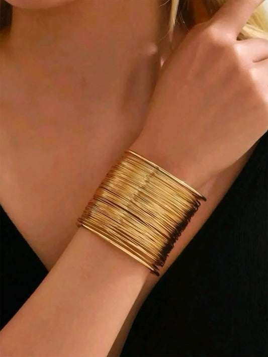 Sleek Statement Handcuff Bangle
