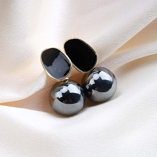 Elegant Black Pearl Drop Earring