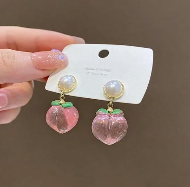 Radiant Peach Shaped Pearl Drop