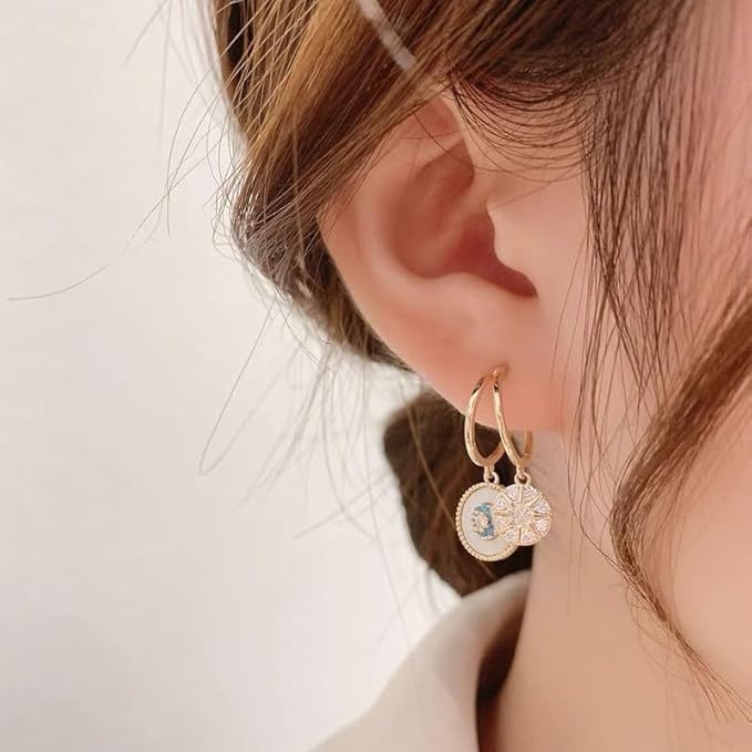 Gold Plated Charm Dangling Earring