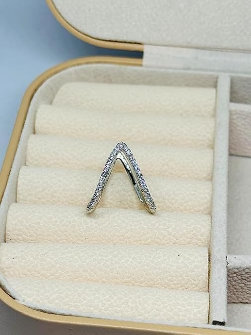 V Shape Silver Ring