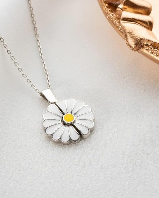 Silver Daisy Sunshine Pendant