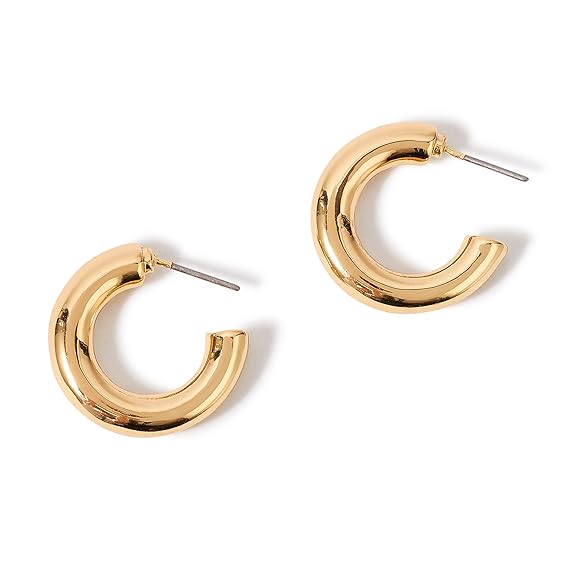 3 pairs of Gold Plated Hoops