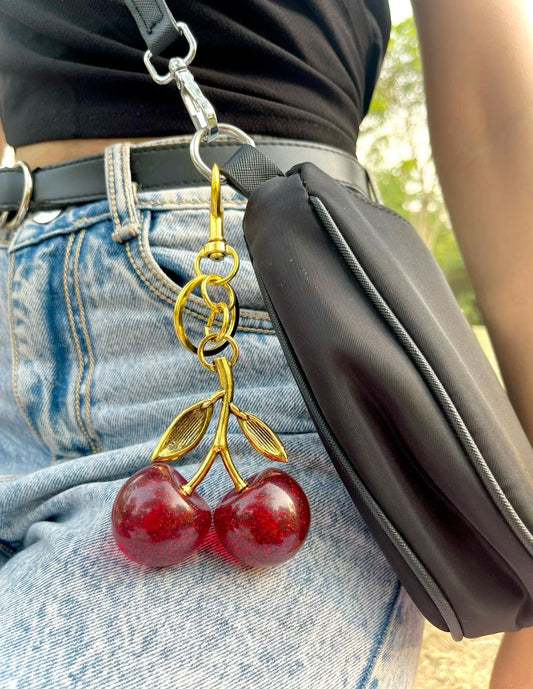 Golden Cherry BagCharm