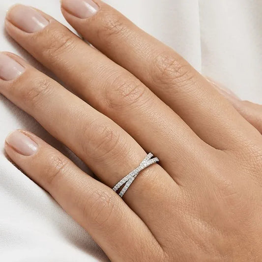 Criss Cross Silver Ring