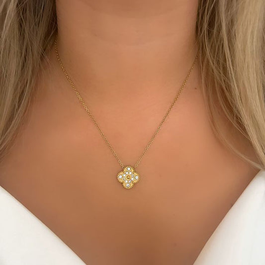 Lucky Glow Clover Necklace
