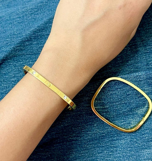 Sleek Thin Wrist Bracelet - Gold