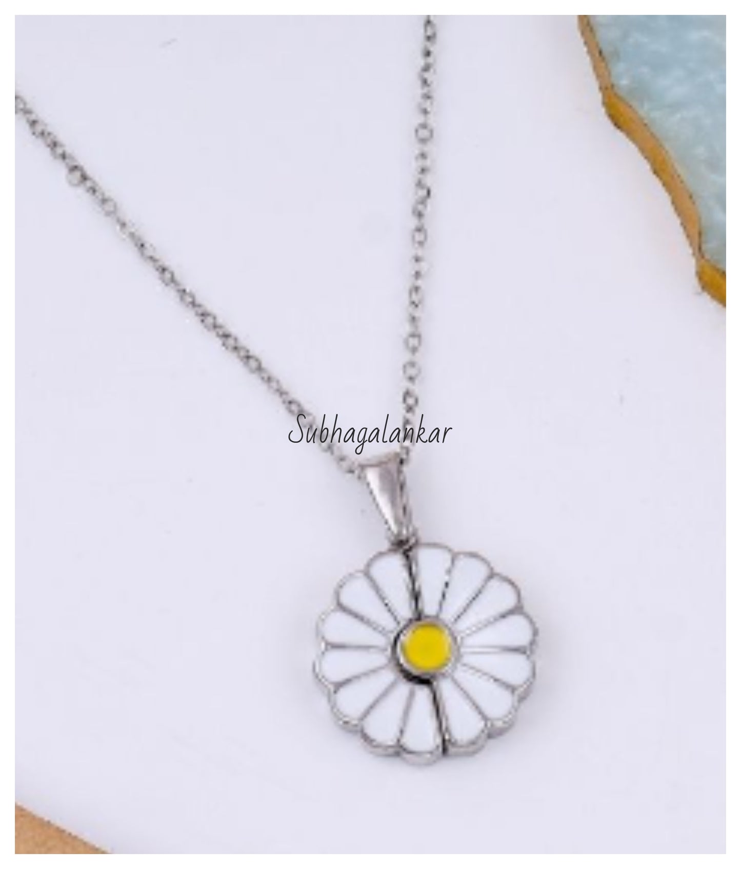 Silver Daisy Sunshine Pendant