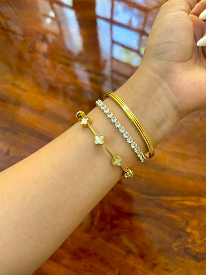 Silently Loud Bracelet Stack- White