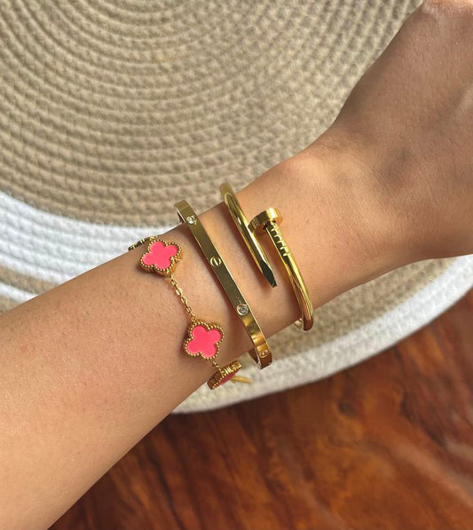 Stella Stack- Pink Thin Wrist/Baby Size