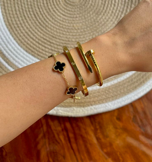 Stella Stack- Black Thin Wrist/Baby Size