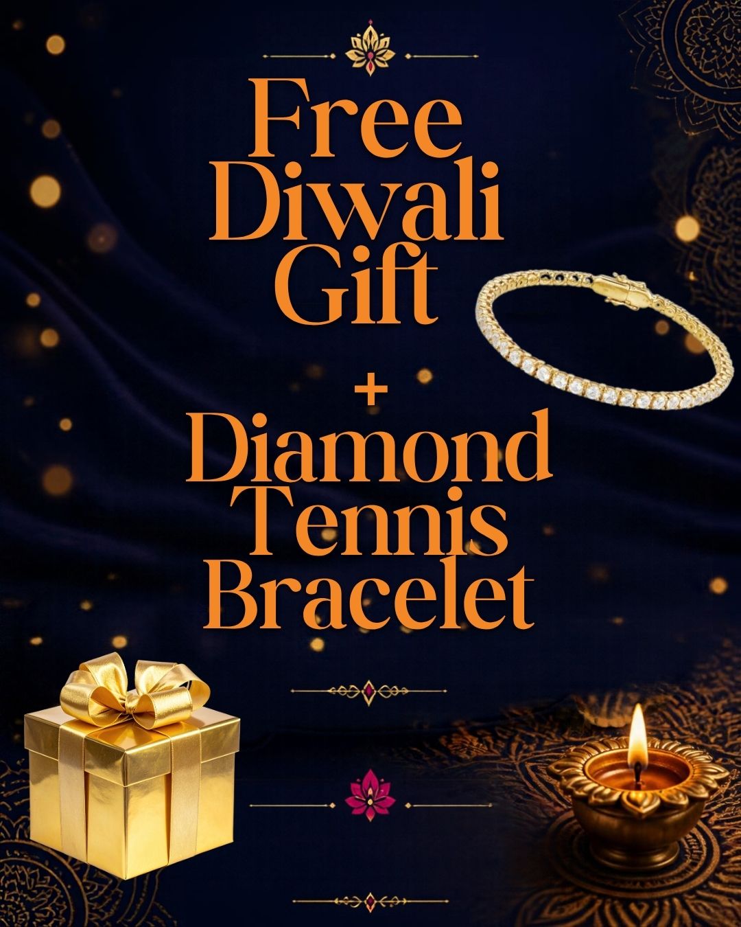 Free Tennis Bracelet + Diwali Gift