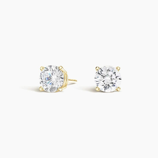 Classic 4mm Diamond Stud - 18k Gold Plated