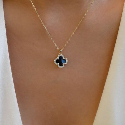 Dual-Sided Clover Necklace