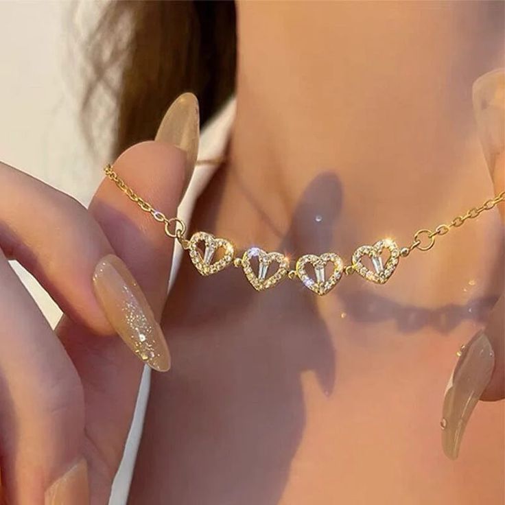 Nova's  Gold Heart Magnetic Necklace