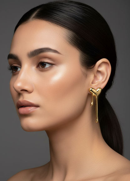 Gold Dripping Heart