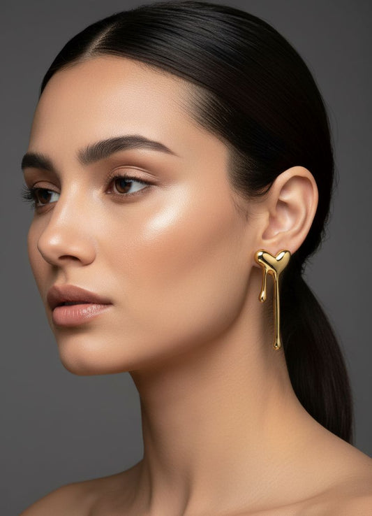 Gold Dripping Heart