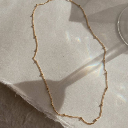 18k Gold Plated Beaded Chain For Women