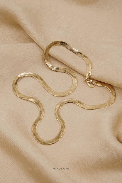 Sleek Snake Chain For Women - 18k Gold Plated - SubhagAlankar