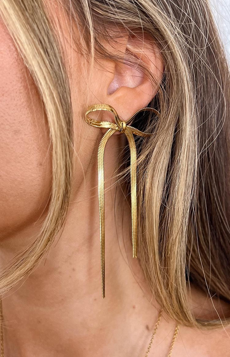 Bow Knot Earrings - 18K Gold Plated