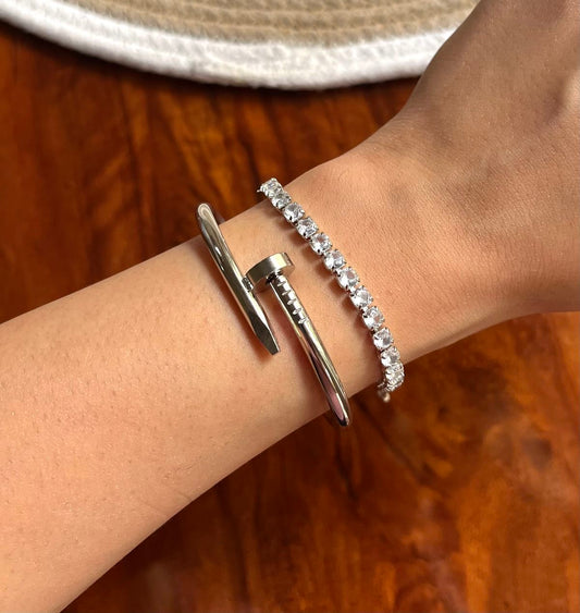 All Glam Silver Stack Thin Wrist/Baby Size