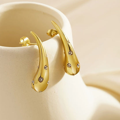 Molten Drip Gold Earrings