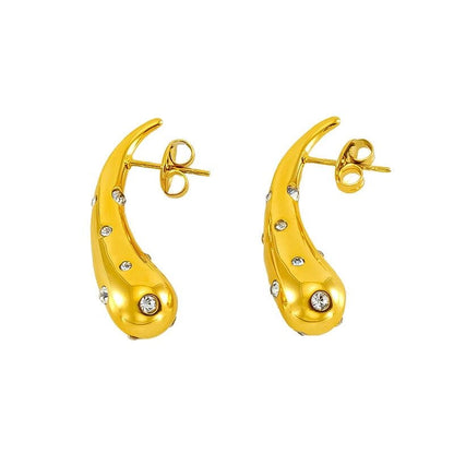 Molten Drip Gold Earrings