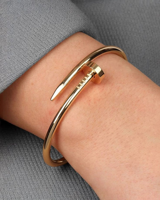 Nail Gold Bracelet for thin wrist size 2.2 2.4