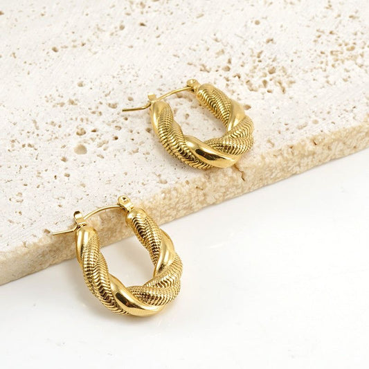 Chic Intertwined Hoop Earrings