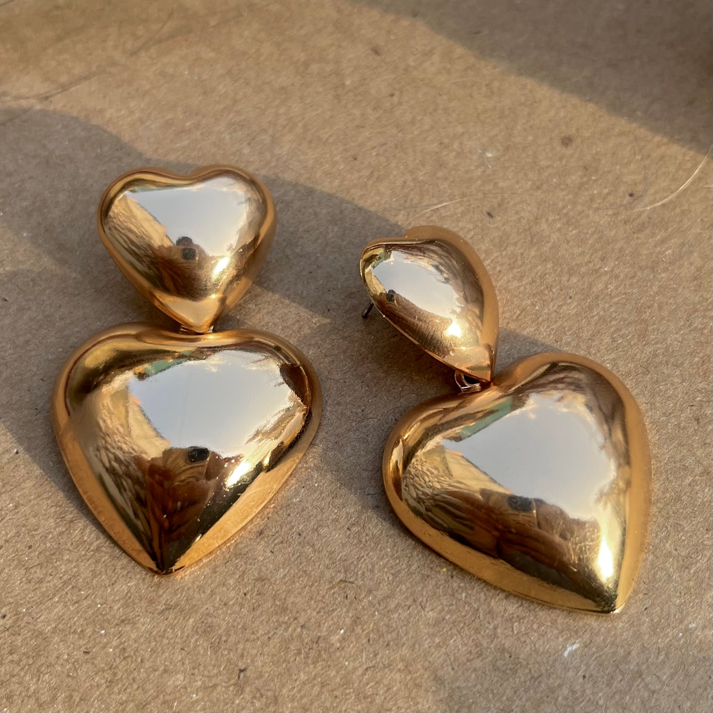 Heart Of Gold - Statement Studs