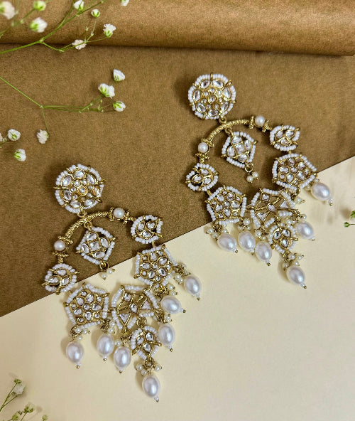 Panash Chandbali Earring - Gold - SubhagAlankar