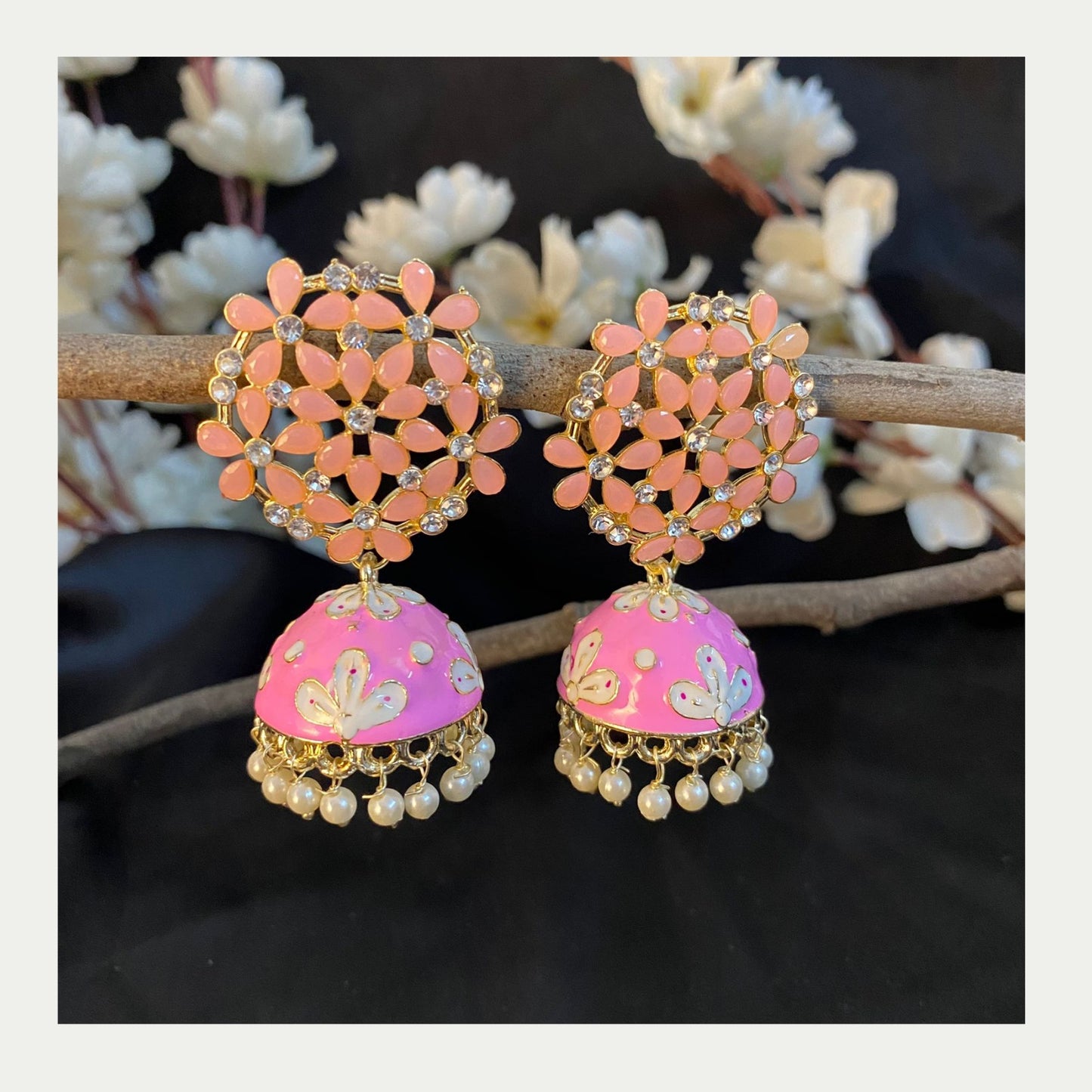 Urvi Stone Meenakari (Pink)