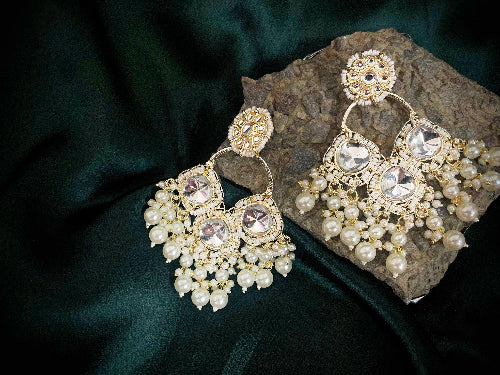 Sanjhavi Pearl and Kundan Chandbali - SubhagAlankar