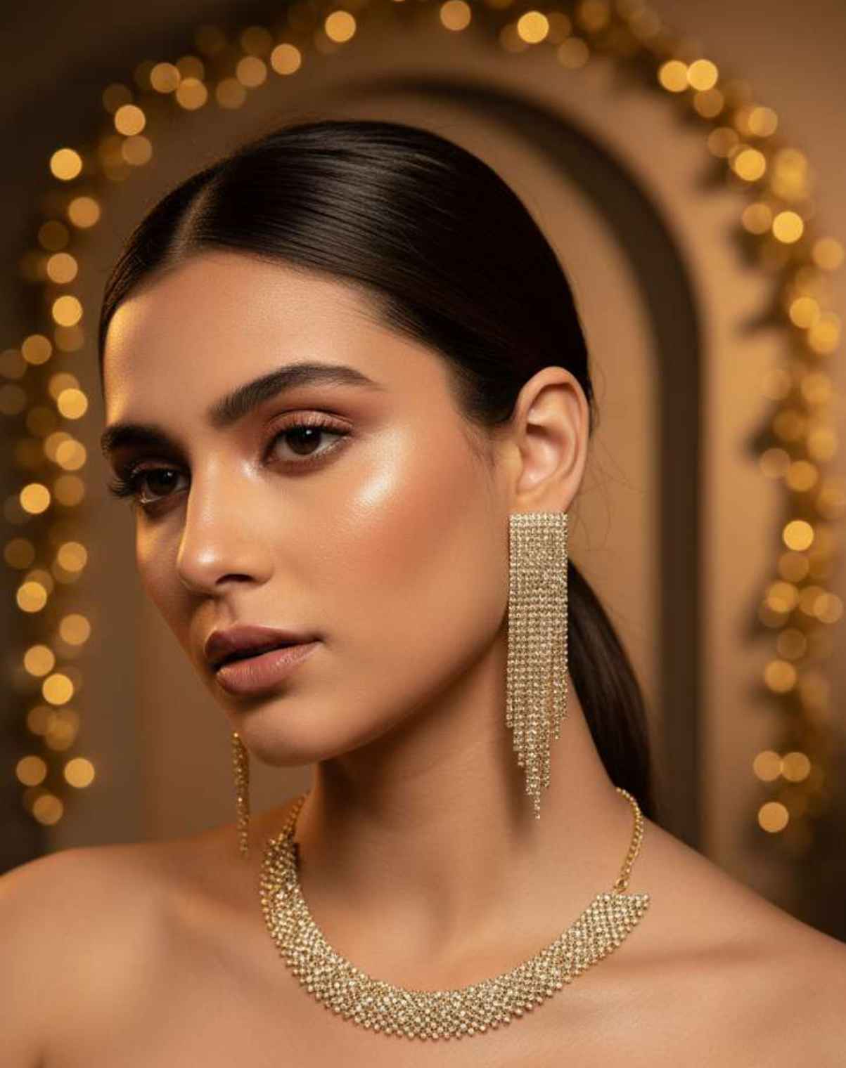 Rhinestone Dazzling Jewellery Set