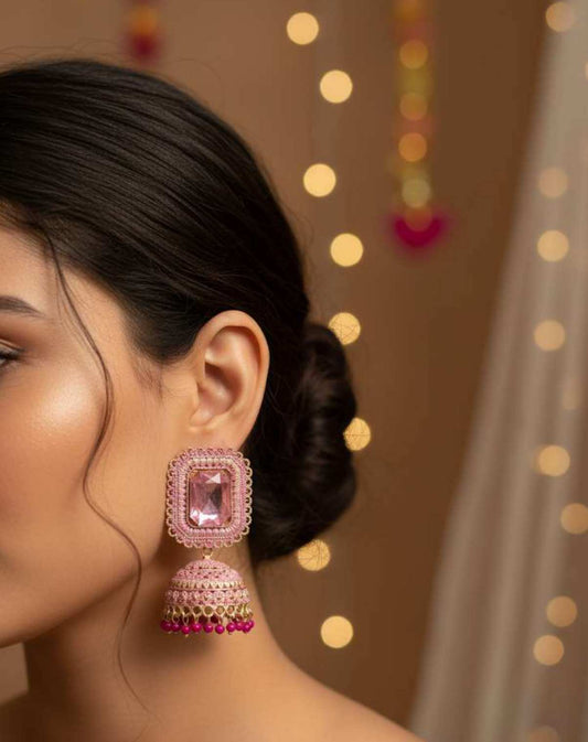 Ruby Stone Jhumka