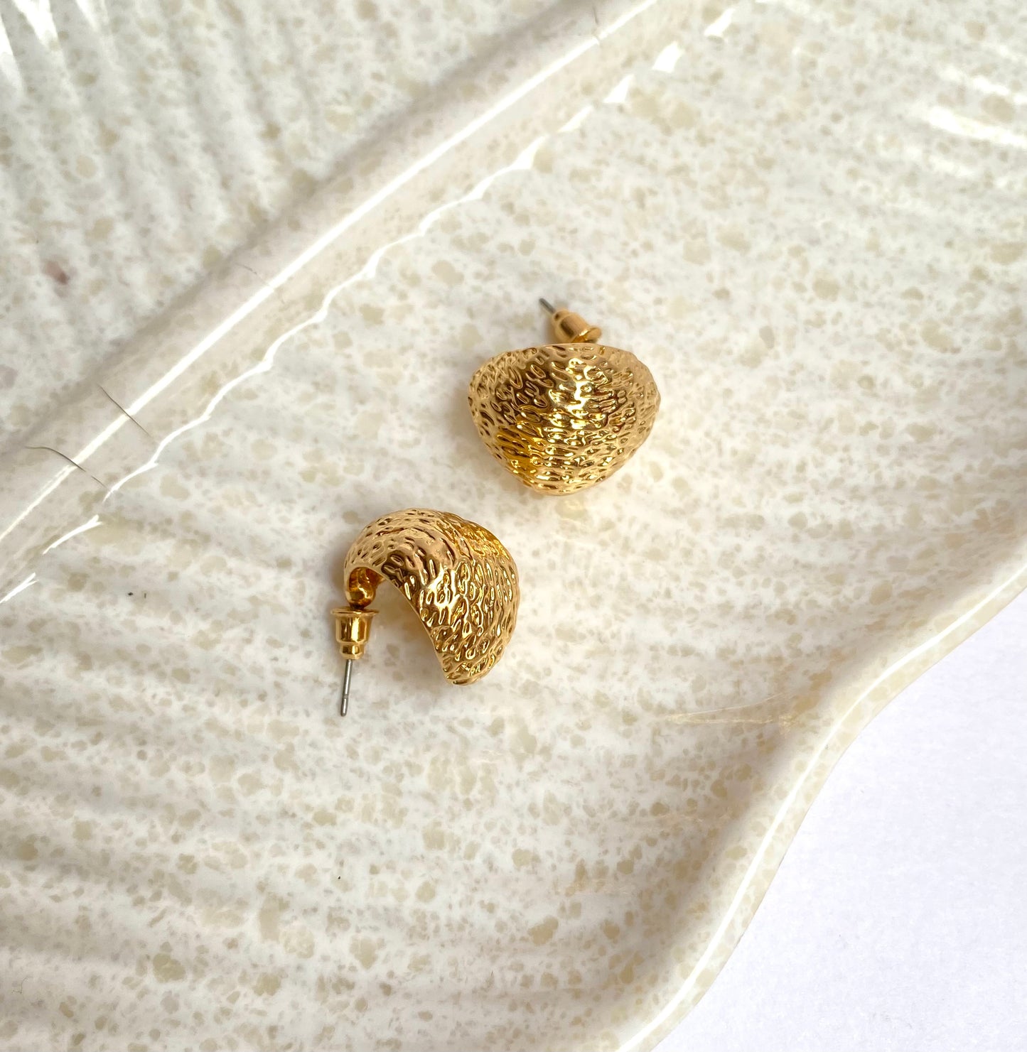 Emily Textured Gold Studs