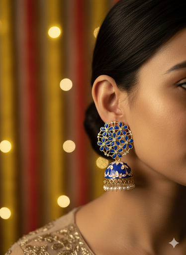 Urvi Stone Meenakari (Dark Blue)