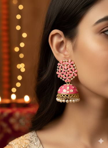Urvi Stone Meenakari (Pink)