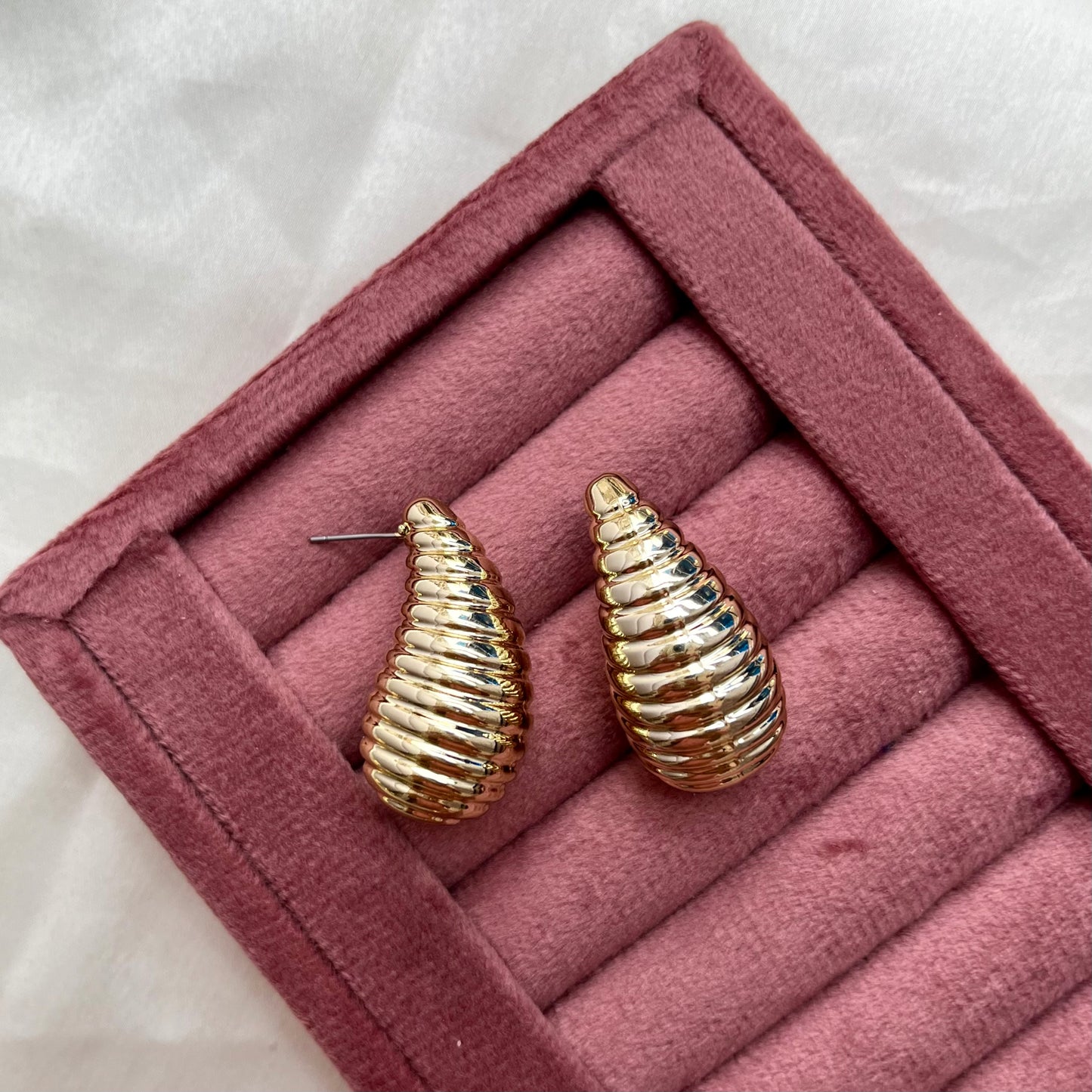 Gold Nugget Striped Studs