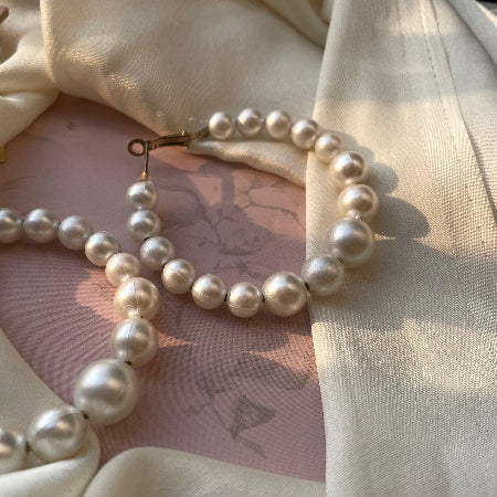 Mystical Big Pearl Hoops - SubhagAlankar