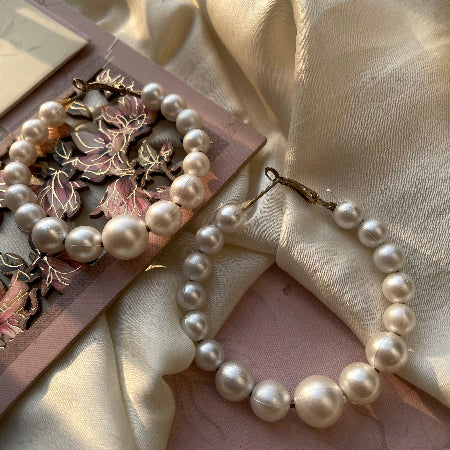 Mystical Big Pearl Hoops - SubhagAlankar